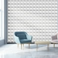 thumbnail image 4 of 12 Tiles 3D Wall Panels 12 x 12in White Diamond Wall Décor PVC Flower Textured Wall Panels 12 Sq Ft for Living Room Lobby Bedroom Hotel Office, 4 of 4