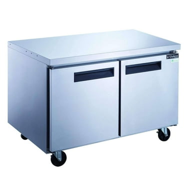 Dukers - DUC48R 2-Door Undercounter Refrigerator in Stainless Steel