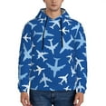 thumbnail image 2 of Bingfone Airplanes In The Sky Men'S Drawstring Hoodie Long Sleeve Pocket Sweatshirts-Xx-Large, 2 of 9