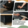 thumbnail image 5 of Soscana 113" Sectional Sofa Oversized U Shaped Couch with Double Chaise,Cloud Couch with 4 Waist Pillows,Modern Linen Seating Furniture for Living Room Office Studio Apartment,Black, 5 of 8