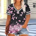 thumbnail image 4 of Zorckvet Plus Size Shirts for Women Casual Tops Graphic Oversized Short Sleeve Crewneck Womens Blouses, 4 of 6