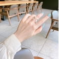 thumbnail image 2 of Anillo ajustable con letra inicial TANGJMXG para mujer y niñas de cadena de Joyería, 2 of 3