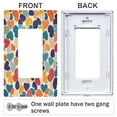 thumbnail image 3 of Yayeee Rocker Switch Wall Plate 2-Gang 4.7"x4.6" Home Decorative Outlet Cover, Colorful Clover Pattern, 3 of 6