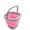 Gray/Pink, variant on SAMMART Collapsible Rectangular Cleaning Bucket 5L (1.3 Gallon)- Foldable Camping Beach Sand Water Pot Pail- Portable Space Saving Tub for Household, Outdoor Car Washing