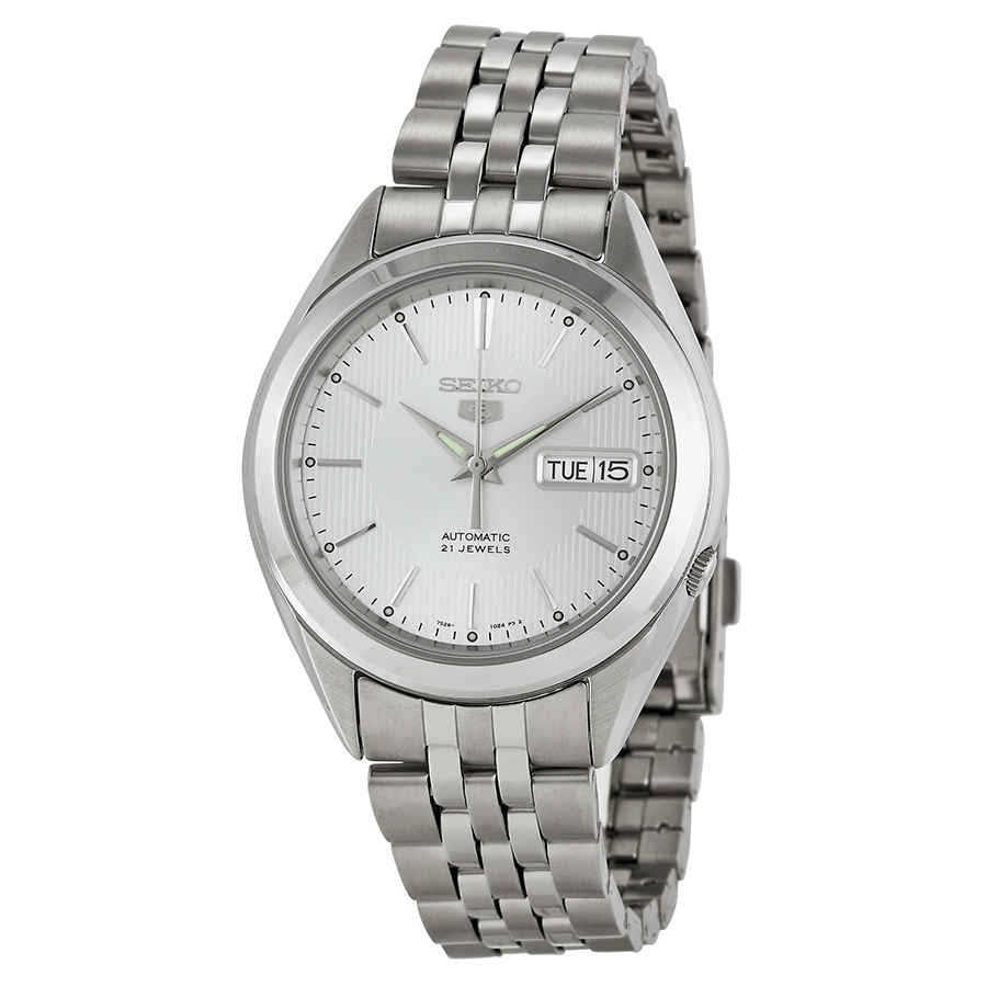 Seiko Men's 5 Automatic Silver Dial Watch SNKL15 - Walmart.com