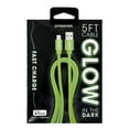 thumbnail image 3 of Liquipel Powertek Glow in the Dark USB-A to Lightning - Green, 3 of 7