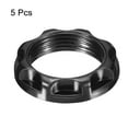thumbnail image 3 of Uxcell E12 Light Socket Ring Pack Lamp Shade Holder Adapter Phenolic Ring for Light Fixtures Black 5 Pcs, 3 of 5