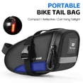 thumbnail image 3 of WEST BIKING Reflective Waterproof Bike Saddle Bag with Tail Light Mount, Lightweight Cycling Storage for Mountain & Road Bikes, Multiple Colors Available, 3 of 5