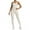 Beige, variant on Women's Slim Fit Sleeveless Workout Jumpsuit - Running/Yoga, Quick Dry, S-L