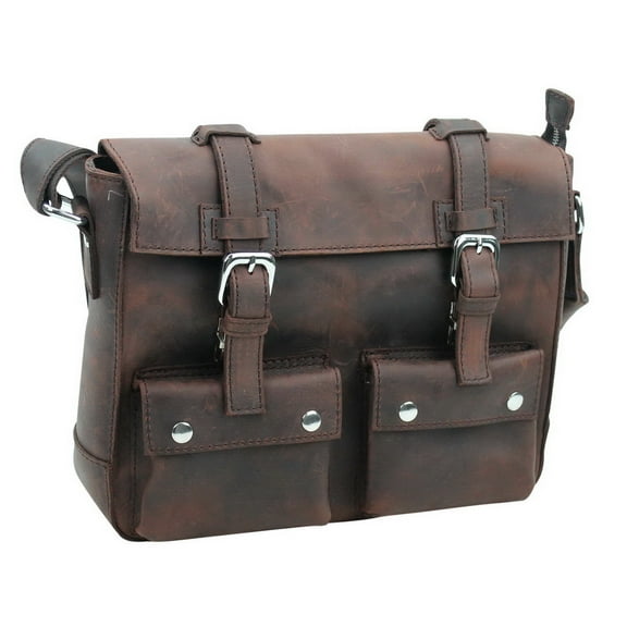 Vagarant Traveler 13.5" Cowhide Leather Messenger Shoulder Bag LM07.VD