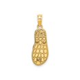 thumbnail image 3 of 14K Gold 3D Enamel Shell On Blue Polka-Dot Flip-Flop Charm, 3 of 4