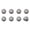 White & Black, variant on Vintage Hand Painted Ceramic Knob Set - Orange & White Circles - Pack of 8