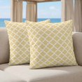 thumbnail image 5 of 16x16 Pillow Covers Set of 2, Yellow Moroccon Square Throw Pillow Covers for Couch/Sofa/Living Room, Farmhouse Minimalist Ethnic Geometric Decorative Soft Pillowcases for Couch Throw Pillows, 5 of 9