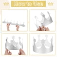 thumbnail image 4 of Uxcell 24 Pcs Paper Crowns Silver Foil Crown for Birthday,Star Dots Style, 4 of 6