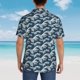 thumbnail image 4 of Balery A Japanese Great Wave Camisas hawaianas de manga corta para hombre, camisas playeras de corte holgado, camisas de vacaciones con botones,Large, 4 of 7