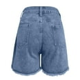 thumbnail image 5 of DuoJiaJ Jean Shorts For Women High Waisted Casual Denim Shorts Cute Trendy Summer Denim Jorts With Pockets Women's Lounge Pants Blue XXL, 5 of 5