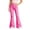 C631 Hot Pink, variant on CONZONE Flared Pants for Little Girls Plaid Print Girls Bootcut Pants Mid Waist Lightweight Fall School Trousers with Pockets Size 5-6 Years