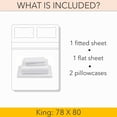 thumbnail image 6 of PRATYUX King 4-PC Organic Cotton Bed Sheet Set 700-Thread Count 100% Long Staple Cotton, 30 inch Deep Pockets [1 Flat, 1 Fitted Sheet, 2 Pillowcases] - Lilac, 6 of 7