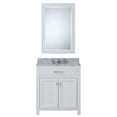 thumbnail image 3 of Madison 30" Solid White Single Sink Bathroom Vanity With Matching Framed Mirror And Faucet, 3 of 7