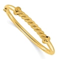 thumbnail image 6 of Auriga Fine Jewelry 14K Yellow Gold Polished Twisted Bar Hinged Bangle for Women, 6 of 6