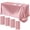 Rose Gold, variant on TURSTIN 4 Packs Ivory Satin Tablecloth 102 x 58 Inch Overlay Satin Table Cover Rectangle Bright Silk Tablecloth Smooth Fabric Table Decoration for Wedding Banquet Party Events