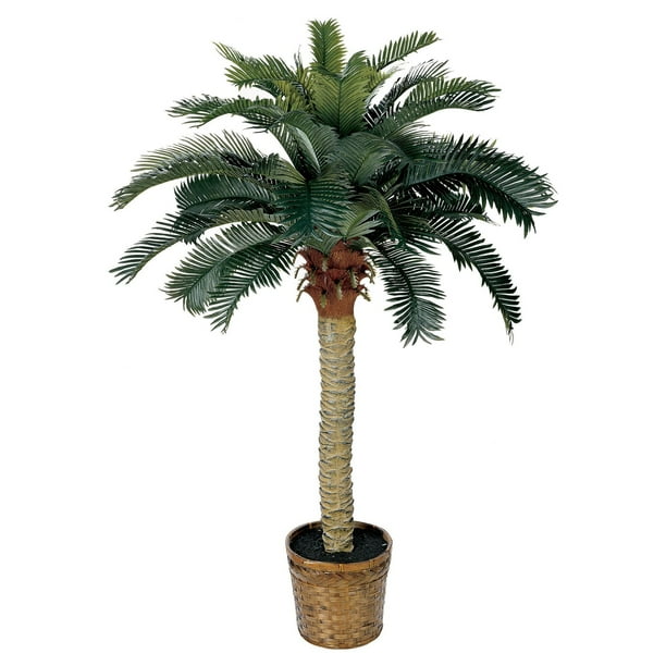 Nearly Natural 4ft. Sago Silk Palm Artificial Tree, Green