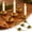 (B), variant on Season Pick Advent Wreath Candle Holder, Round Gold Metal Candle Stand For 5 Candles, Christmas Decoration