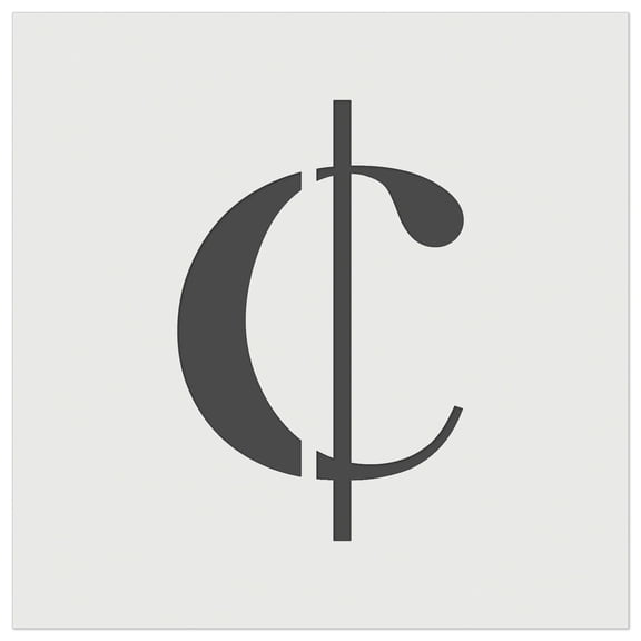 Cents Symbol DIY Cookie Wall Craft Stencil - 5.5 Inch