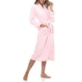 thumbnail image 2 of White Mark Soft Long Sleeve Plush Robe (Women's & Women's Plus), 2 of 4
