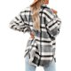thumbnail image 2 of Womens Brushed Flannel Casual Plaid Long Sleeve Shirt Blouse Jacket With Pocket2XL, 2 of 3