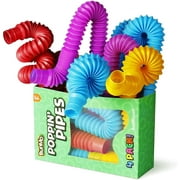 Pop Tubes Sensory Toys, Fine Motor Skills Stocking Stuffers Toddler Toys, Fidget Toys for Sensory Kids and Stocking Stuffers for Kids Learning Toys