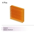 thumbnail image 3 of Uxcell 4Pcs 40x40x11mm Heatsink Aluminum Radiator With Fixed Sticker for Chip CPU, Power Transistor, FET, IC,Gold, 3 of 6