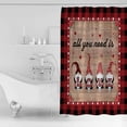 thumbnail image 2 of Valentine''s Day Shower Curtain Gnomes with Love Shower Curtains for Bathroom Decor Rose Floral Red Buffalo Check Plaid Polka Dot Wood Grain Bathroom Decor Sets with Hooks Waterproof 72"x72", 2 of 6
