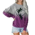 thumbnail image 1 of T-shirts pour Femmes Automne et Hiver Loisirs Col Rond Manches Longues Haut Blouses d'Été pour Femmes 2023 en Solde, 1 of 6