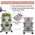 thumbnail image 4 of Every Moment Counts 3-Tier Stackable Vertical Garden Planter for Strawberries, Herbs & Vegetables – Indoor/Outdoor Space-Saving Design, Grow Fresh Produce on Patios, Balconies, Garden, Agreeable Gray, 4 of 8