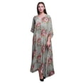 thumbnail image 1 of Bimba Kaftan Long de Plage à Fleurs pour Femmes, Tenue de Plage, Couvre-Maillot de Bikini, Robe Maxi - 4X-5X, 1 of 5