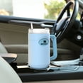 thumbnail image 3 of Silicone Boot Skin for Stanley 40oz Tumbler with Handle - Protective Full Sleeve for Quencher Adventure Cup, Bumper Case with Featured Logo Silicone Sleeve only (Blue), 3 of 10