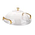 thumbnail image 3 of Round Serving Tray with Handle Cake Plate with Dome Decorative Multipurpose Fruit Dessert Tray for Coffee Table Party Home Office Snacks L, 3 of 8