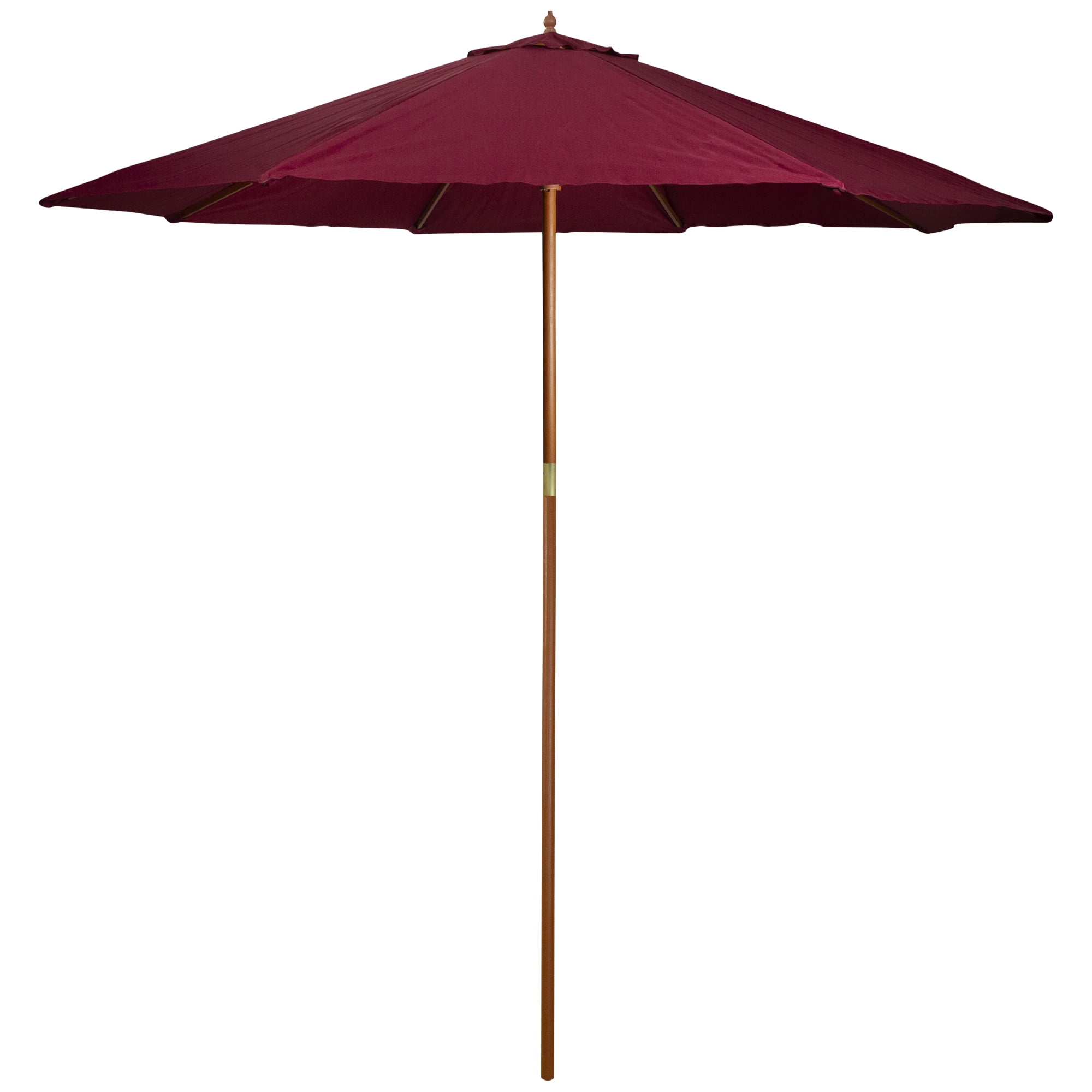 Northlight 8.5ft Outdoor Patio Market Umbrella with Wooden Pole, Burgundy