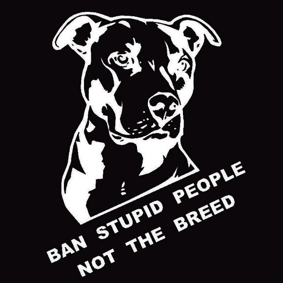 HEVIRGO Ban Stupid People Not Breed Pitbull Auto Car Styling Sticker Body Window Decal