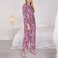 thumbnail image 3 of Picia Sweet Heart Pattern Women’s Long-Sleeve Sleepwear Set - Soft 2-Piece Loungewear with Pockets, Comfy PJs for Relaxing Nights-XX-Large, 3 of 7