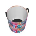 thumbnail image 3 of XMXT Collapsible Laundry Basket, Cartoon Colorful Graffiti Polyester Waterproof Laundry Hamper, 62L, 3 of 8
