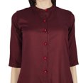 thumbnail image 7 of Bimba Women Summer Rayon Kurta Kurti 3/4 Sleeve Formal Casual Tunic, 7 of 7