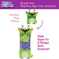 thumbnail image 3 of Happy Nappers: Pillow & Sleepy Sack: Medium - Green Monster - 54 x 20", 2-In-1: Plush Animal Opens To Sleeping Bag, Soft Play & Nap Character, Kids 3+, 3 of 8