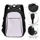 thumbnail image 3 of Balery Purple Checkboard Mochila con carga USB para hombre y mujer - Mochila impermeable y antirrobo para laptop con puerto USB para viajes, trabajo, 3 of 7