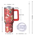 thumbnail image 2 of 40 Oz Santa Plaid Tumbler With Handle, Xmas Coffee Travel Mug Cup, Holiday Gift Ideas, 2 of 4