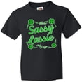 thumbnail image 3 of Inktastic Sassy Lassy with Green 4 Leaf Clovers Youth T-Shirt, 3 of 5