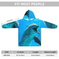 thumbnail image 2 of Dragon Blanket Hoodie Oversized Wearable Hooded Blanket Warm Throw Blanket Sweatshirt For Women Men Teens, 2 of 9