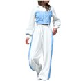 thumbnail image 1 of Vocation Outfits Set Women's Color Match Drawstring Zipper Hooded Elastic Waist Pockets Pants Sets Plus Size Outfits Set S-172, 1 of 6