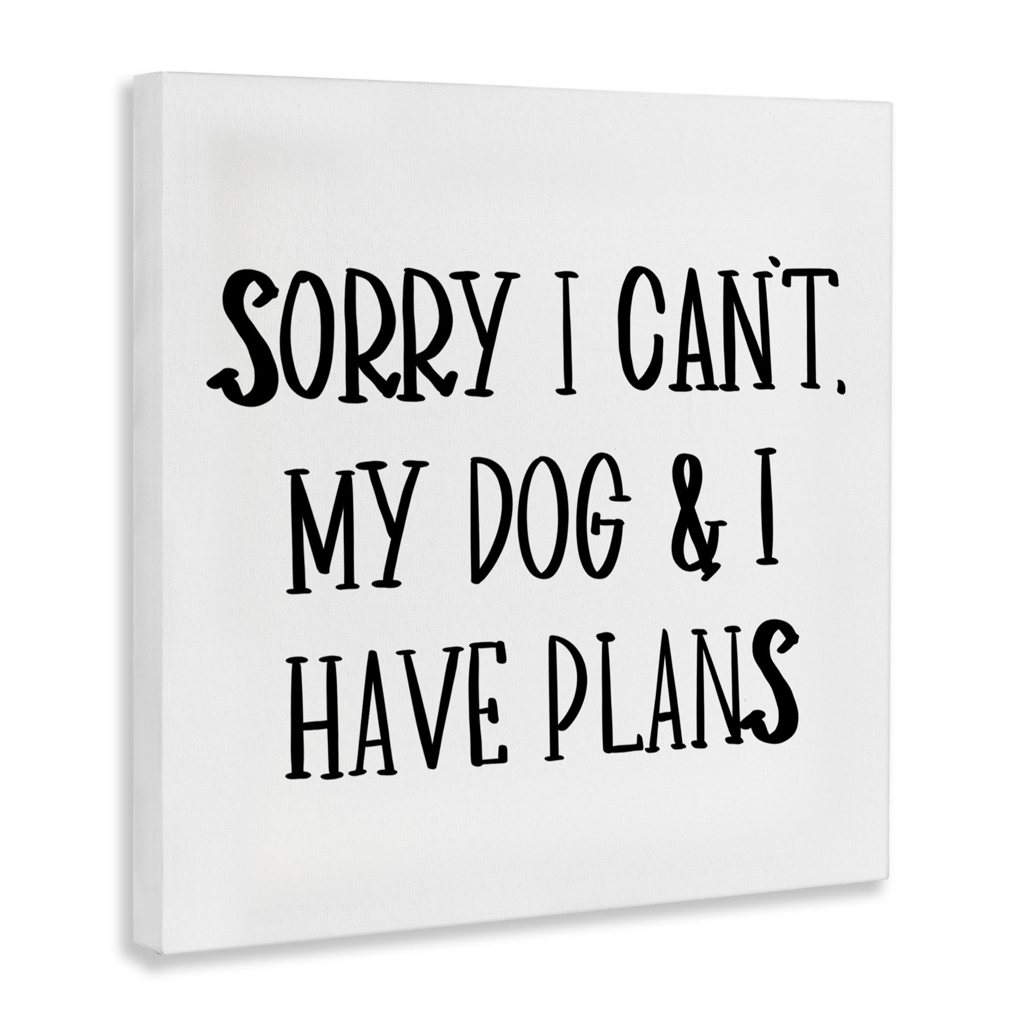 Stupell Industries Plans With Dog Text & Numbers Painting Wrapped Canvas Art Print Wall Art, 30 x 30